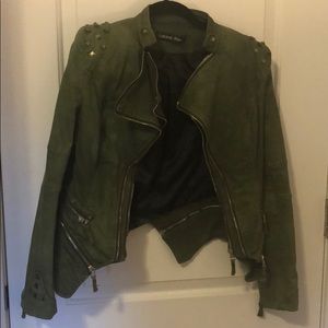 Lookbook Store Army Green Moto Jacket